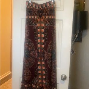 Anthropology Farm Rio Mixed-Print Maxi Skirt